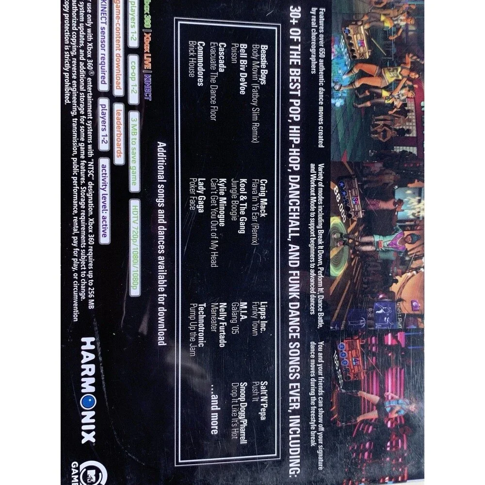 Microsoft XBox 360 Video Game. Dance Central - Complete w/ Booklet EUC